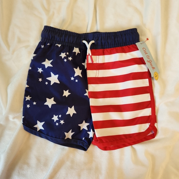 Cat & Jack Other - Cat & Jack NWT 3T american flag swim shorts
